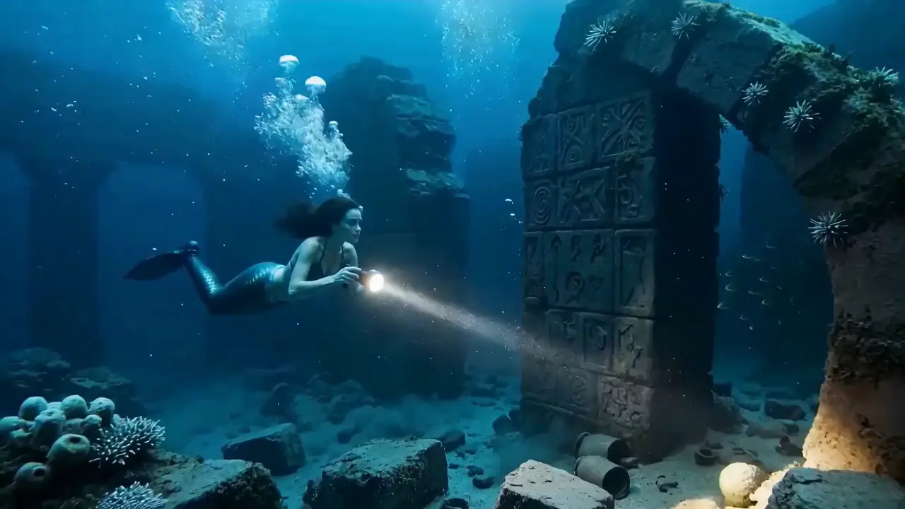 Sunken temple — Underwater exploration